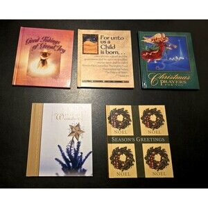 5 New Christmas Holiday Jesus Gift Books Stocking Stuffers Friends Family SET #3